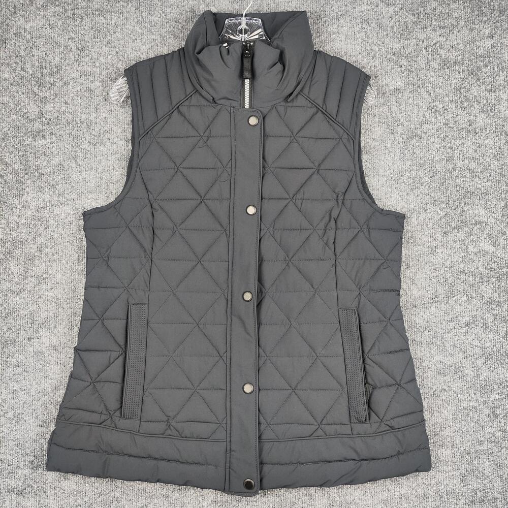 Marc New York Andrew Marc Vest Womens Large Gray Quilted Zip Pockets Insulated